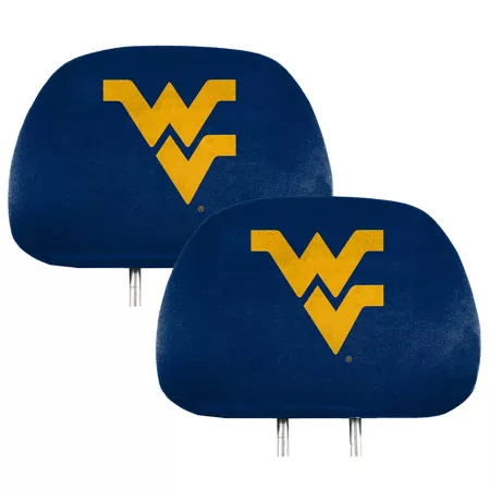 Fanmats West Virginia Mountaineers Printed Headrest Covers 2-Pack Seat Covers