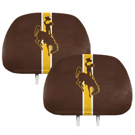 Fanmats Wyoming Cowboys Printed Headrest Covers 2-Pack Seat Covers