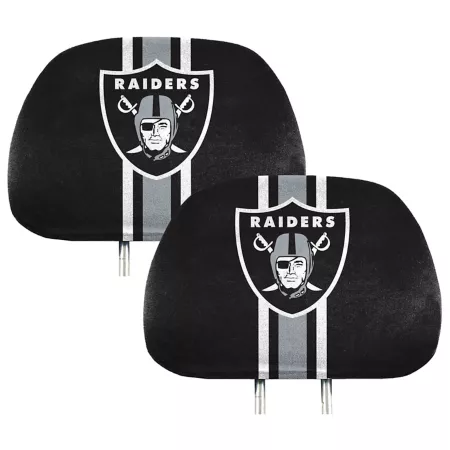 Fanmats Las Vegas Raiders Printed Headrest Covers 2-Pack Seat Covers