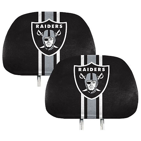 Fanmats Las Vegas Raiders Printed Headrest Covers, 2-Pack