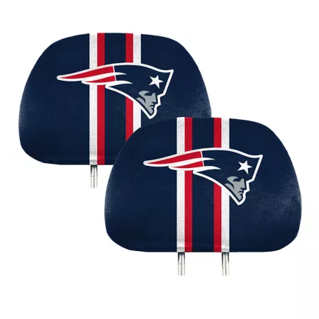 Fanmats New England Patriots Printed Headrest Covers 2-Pack Seat Covers