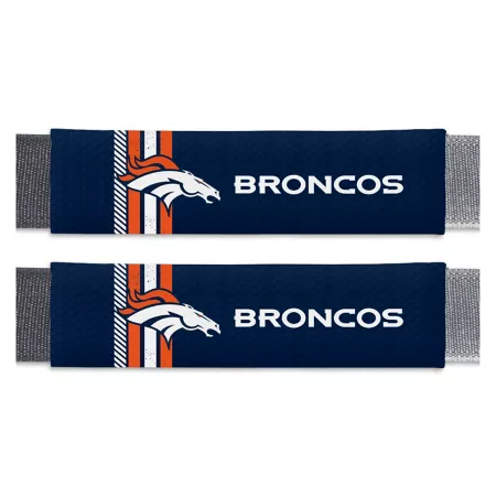 Fanmats Denver Broncos Rally Seat Belt Pad Set 2-Pack Seat Covers