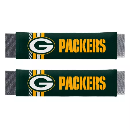 Fanmats Green Bay Packers Rally Seat Belt Pad Set 2-Pack Seat Covers