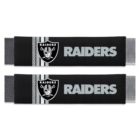 Fanmats Las Vegas Raiders Rally Seat Belt Pad Set 2-Pack Seat Covers