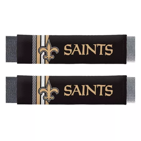 Fanmats New Orleans Saints Rally Seat Belt Pad Set 2-Pack Seat Covers