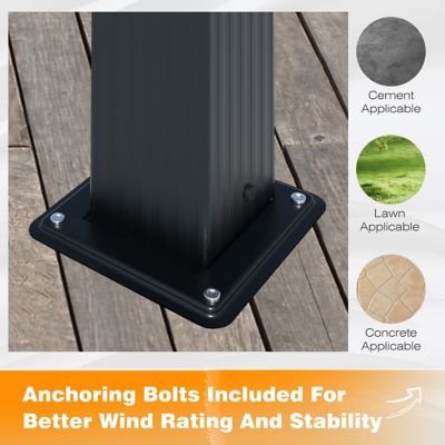 Image showing  10 ft. x 13 ft. Aluminum Outdoor Patio Pergola with Retractable Sun Shade Canopy Cover