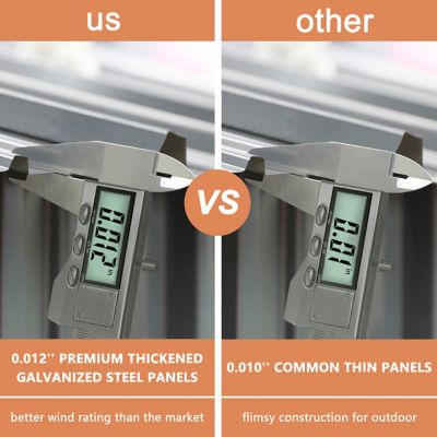 Image showing  4 x 4ft. Metal Outdoor Storage Shed for Garden with Door and Lock