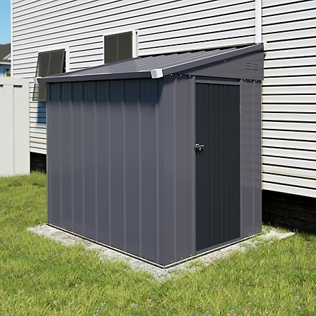 Veikous Outdoor Garden Storage Shed with Lean-To Roof for Backyard, 4 ft. W x 6 ft. D
