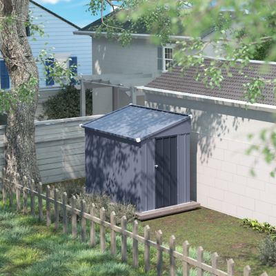 Image showing  4 ft. x 6 ft. Outdoor Garden Storage Shed with Lean-To Roof for Backyard