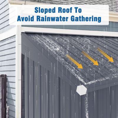 Image showing 5 th Veikous 4 x 6ft. Outdoor Garden Storage Shed with Lean-To Roof for Backyard