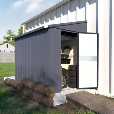 Image showing 6 th Veikous 4 x 6ft. Outdoor Garden Storage Shed with Lean-To Roof for Backyard