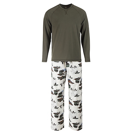 Blue Mountain Men's Long-Sleeve Pajama Set