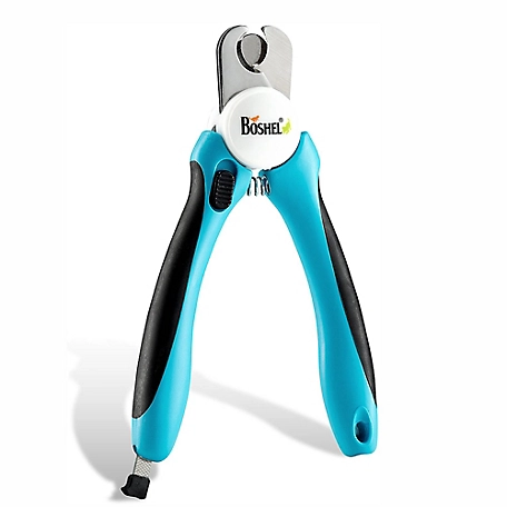 Boshel Dog Nail Clippers and Trimmer - with Safety Guard to Avoid Over-Cutting Nails & Free Nail File - Razor Sharp Blades