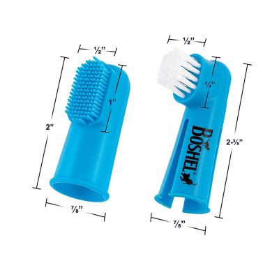 Image showing  Dog Finger Toothbrush Set - 8 Pack Includes 6 Silicone Bristle + 2 Nylon Bristle Dog & Cat Toothbrushes