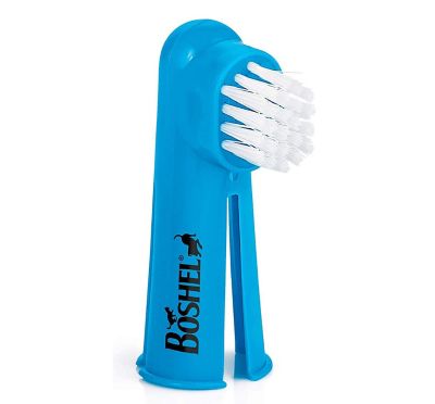 Image showing  Dog Finger Toothbrush Set - 8 Pack Includes 6 Silicone Bristle + 2 Nylon Bristle Dog & Cat Toothbrushes
