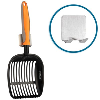 Image showing  Premium Non-Stick Metal Cat Litter Scooper with Holder, Deep Shovel Cat Scooper