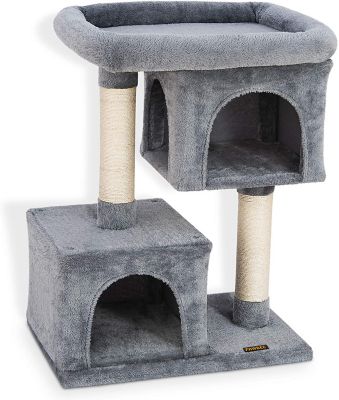 Pawbee 33 in. Cat Tree House with 2 Condos and 2 Sisal Scratching Posts