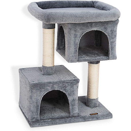 Pawbee 33 in. Cat Tree House with 2 Condos and 2 Sisal Scratching Posts