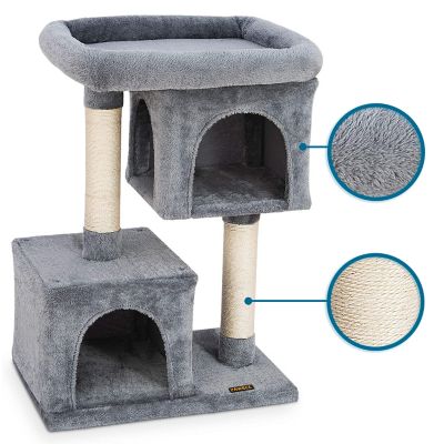 Image showing  33 in. Cat Tree House with 2 Condos and 2 Sisal Scratching Posts