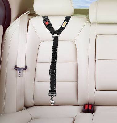 Image showing  Dog Car Headrest Seatbelts - 2 Pack Durable Nylon Dog Seat Belts, with Reflective Elastic Bungee for Safety