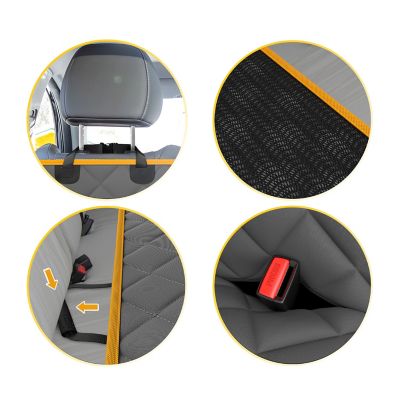 Image showing 5 th Pawbee Dog Car Seat Cover - Premium Nonslip & Scratchproof Dog Seat Covers for Cars