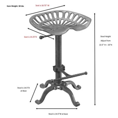 Image showing 9 th Carolina Chair & Table Tractor Stool, 33 in.