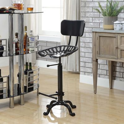 Image showing 9 th Carolina Chair & Table Tractor Seat Stool with Back, 33 in.