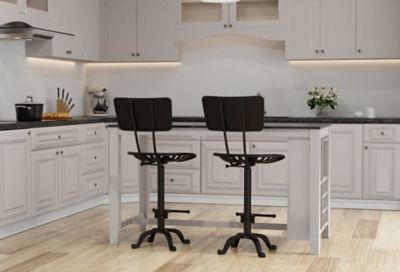 Image showing 11 th Carolina Chair & Table Tractor Seat Stool with Back, 33 in.