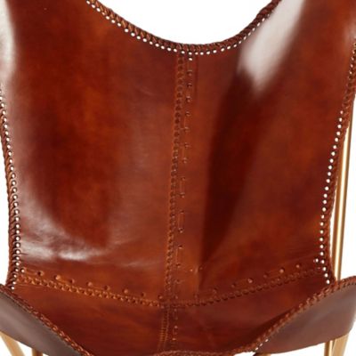 Image showing  31.5 in. x 31.5 in. x 34.5 in. Monroe Leather Butterfly Chair