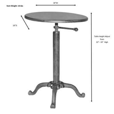 Image showing  Irene Adjustable Vintage End Table