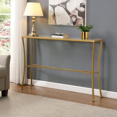 Image showing  Palin Glass Top Console Table, 32 in. x 32 in. x 14 in.