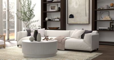 Image showing  Tamia Round Wooden Coffee Table, 42 in.