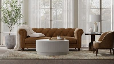 Image showing 6 th Carolina Chair & Table Tamia Round Wooden Coffee Table, 42 in.