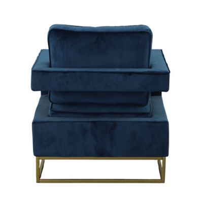 Image showing  20.25 in. x 26.15 in. x 18.5 in. Adadon Velvet Upholstered Armchair