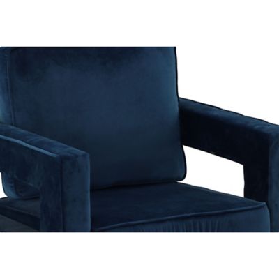 Image showing  20.25 in. x 26.15 in. x 18.5 in. Adadon Velvet Upholstered Armchair