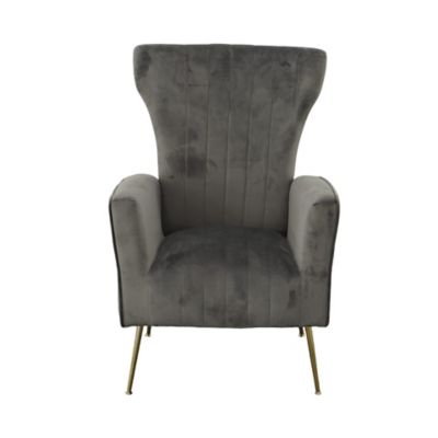 Image showing 1 th Carolina Chair & Table 18.75 in. x 20.75 in. x 18.5 in. Cela Upholstered Velvet Wingback Chair