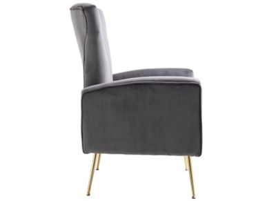 Image showing 2 th Carolina Chair & Table 18.75 in. x 20.75 in. x 18.5 in. Cela Upholstered Velvet Wingback Chair
