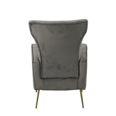 Image showing 3 th Carolina Chair & Table 18.75 in. x 20.75 in. x 18.5 in. Cela Upholstered Velvet Wingback Chair