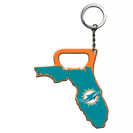 Fanmats Miami Dolphins Bottle Opener Keychain Key Chains