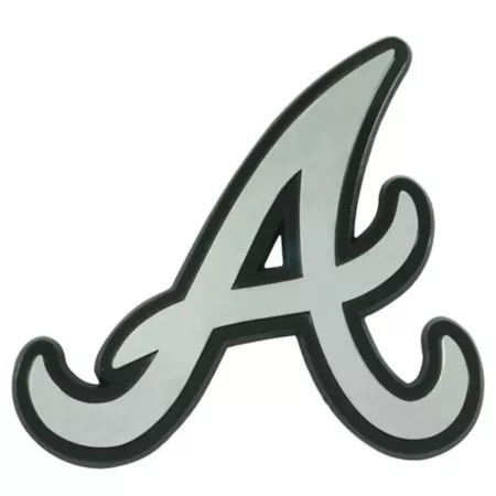 Fanmats Atlanta Braves Chrome Emblem Vehicle Emblems & Decals