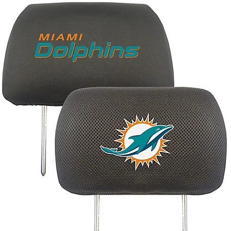 Fanmats Miami Dolphins Embroidered Head Rest Covers, 2-Pack