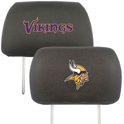 Fanmats Minnesota Vikings Embroidered Head Rest Covers, 2-Pack