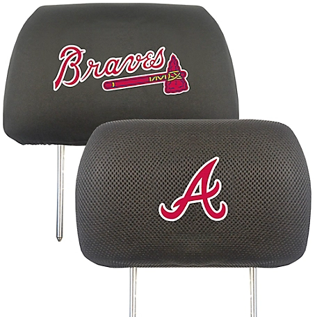 Fanmats Atlanta Braves Embroidered Head Rest Covers, 2-Pack