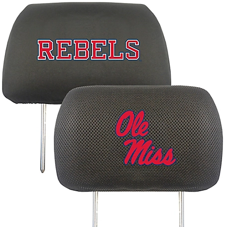Fanmats Ole Miss Rebels Embroidered Head Rest Covers, 2-Pack