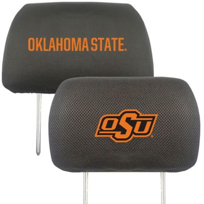 Fanmats Oklahoma State Cowboys Embroidered Head Rest Covers, 2-Pack