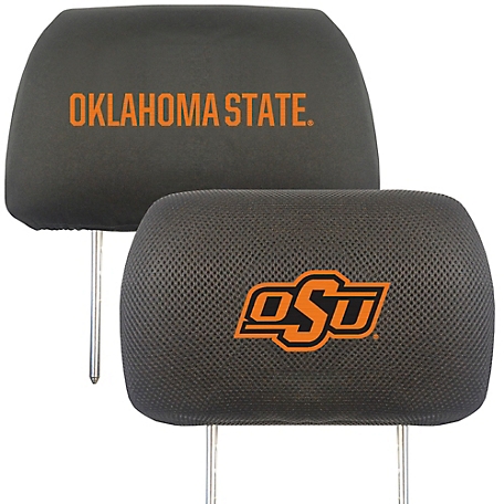 Fanmats Oklahoma State Cowboys Embroidered Head Rest Covers, 2-Pack