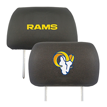 Fanmats Los Angeles Rams Embroidered Head Rest Covers, 2-Pack