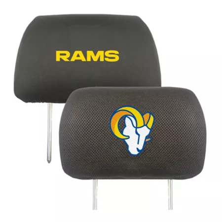 Fanmats Los Angeles Rams Embroidered Headrest Covers 2-Pack Seat Covers