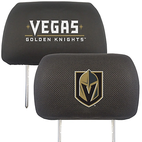 Fanmats Vegas Golden Knights Embroidered Head Rest Covers, 2-Pack
