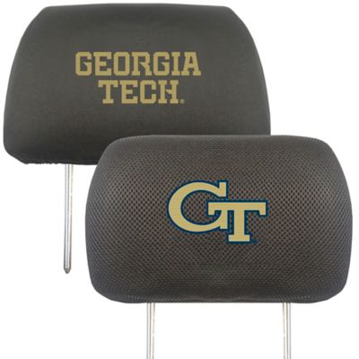 Fanmats Georgia Tech Embroidered Head Rest Covers, 2-Pack